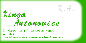 kinga antonovics business card